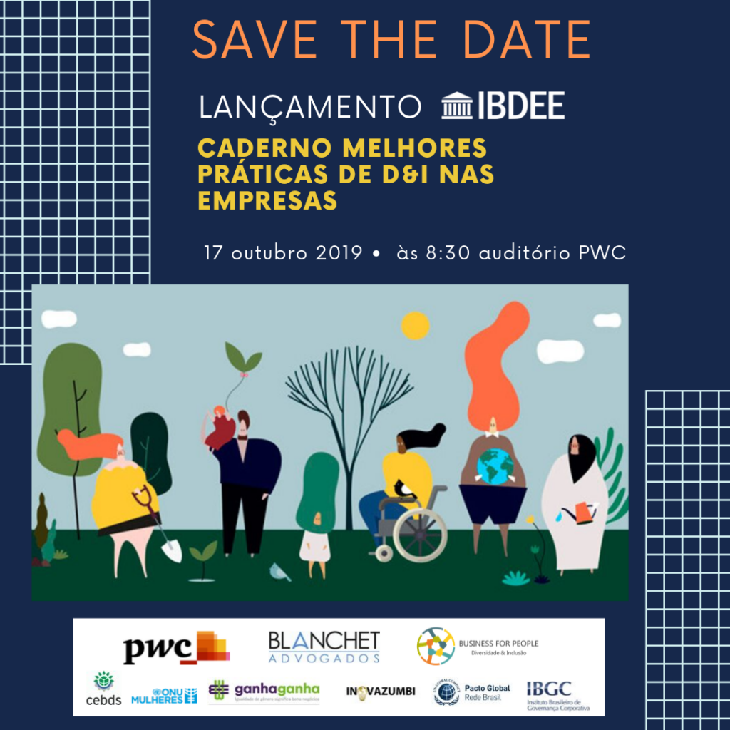 O Instituto Brasileiro de Direito e Ética Empresarial –  IBDEE irá oficializar no dia 17 de outubro, o lançamento do primeiro Caderno das Melhores Práticas de Diversidade e Inclusão para empresas com rigor científico.